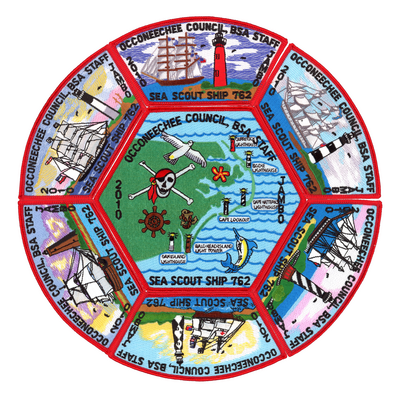 Occoneechee 2010 Sea Scout Set, RED border, Private Issue